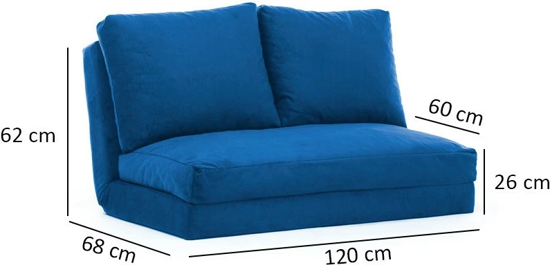 Divan-krevat dy ulëshe, ngjyrë e kaltër, Atelier del Sofa, Taida