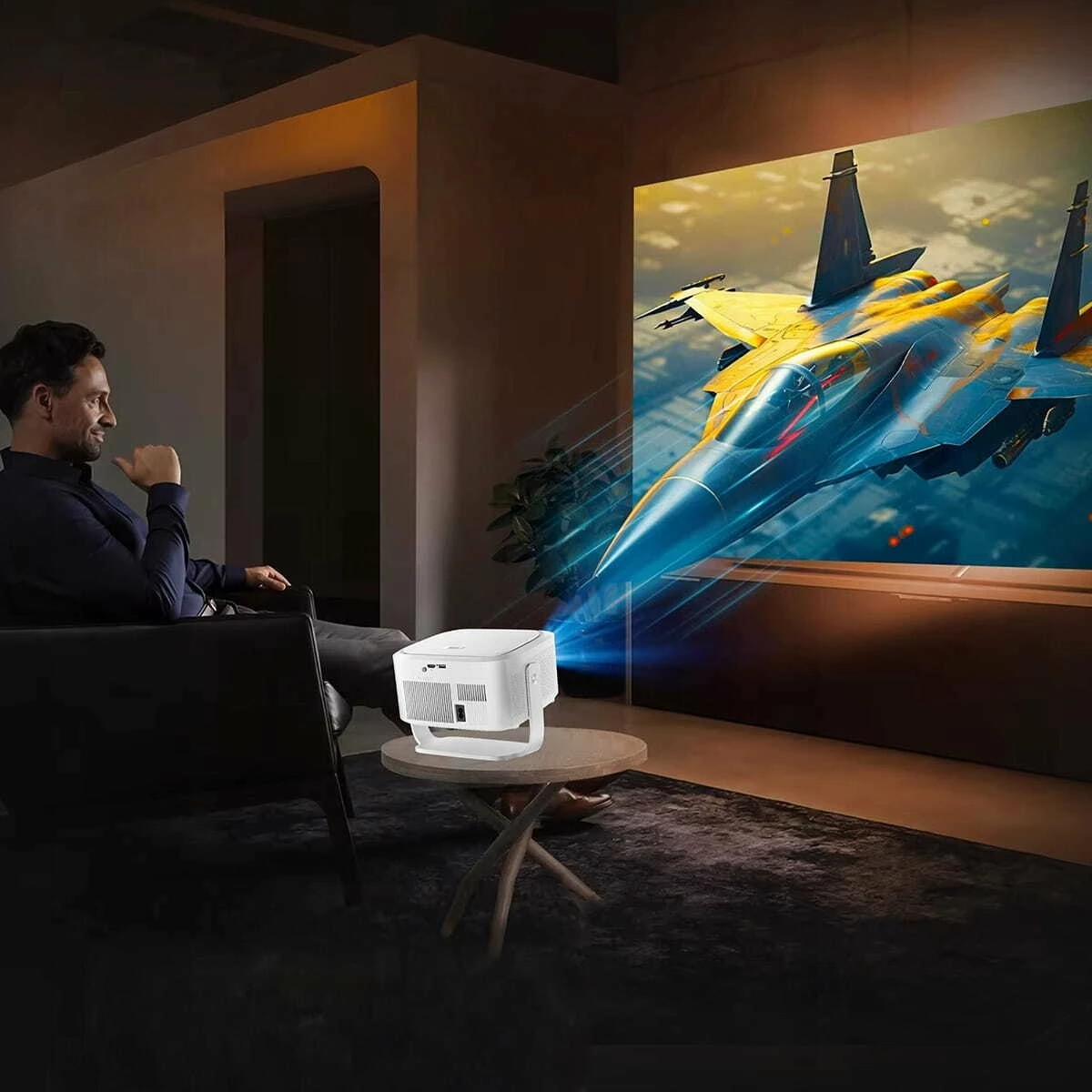 Projektor Zenwire PrimeView IMC460 Pro Full HD Android 14 950 ANSI WiFi 6 Bluetooth 5.4 2GB/16GB i bardhë