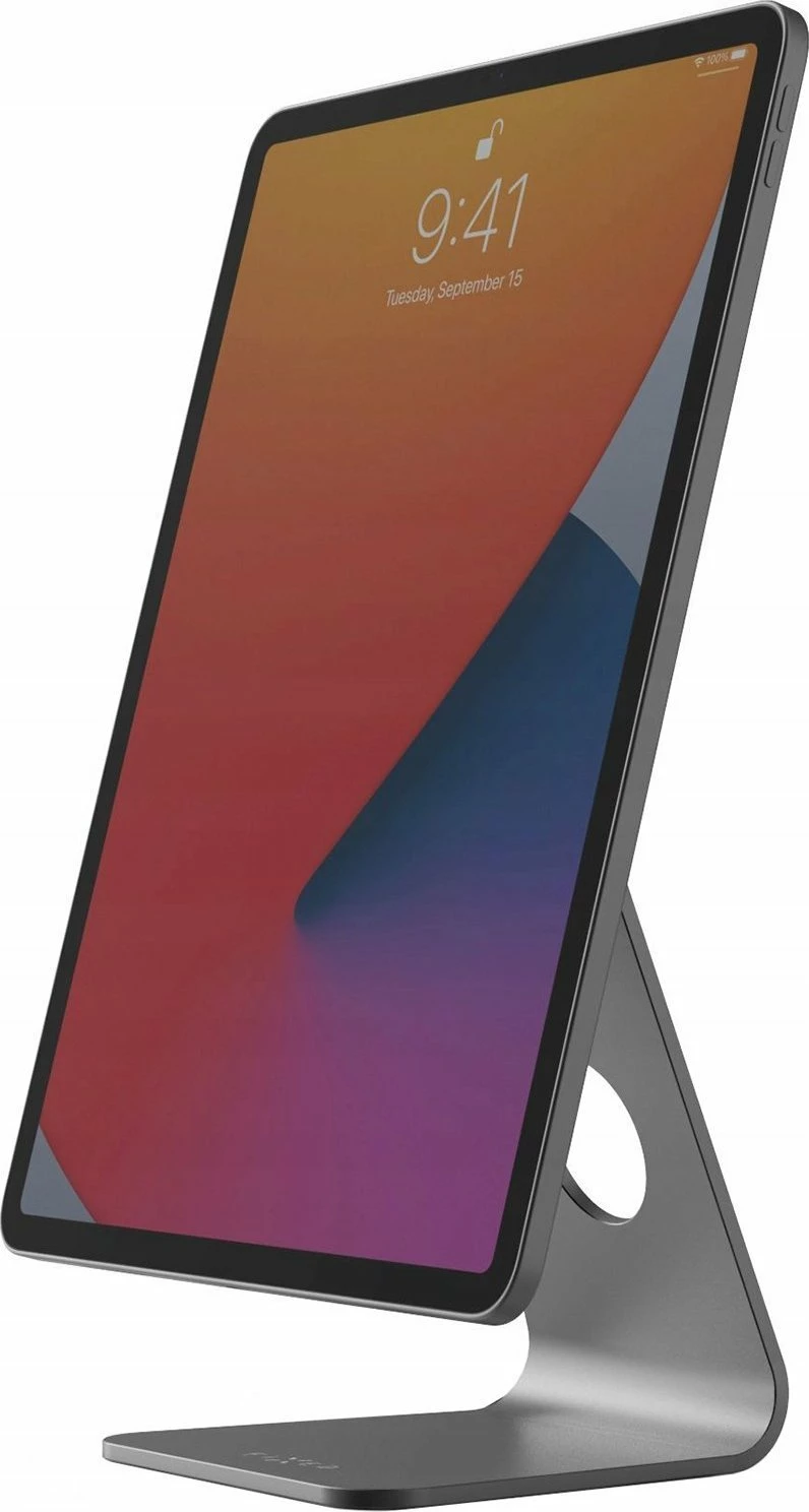 Mbajtës magnetik Fixed Frame për iPad Pro 12.9\", alumin, rregullim këndi, gri e errët