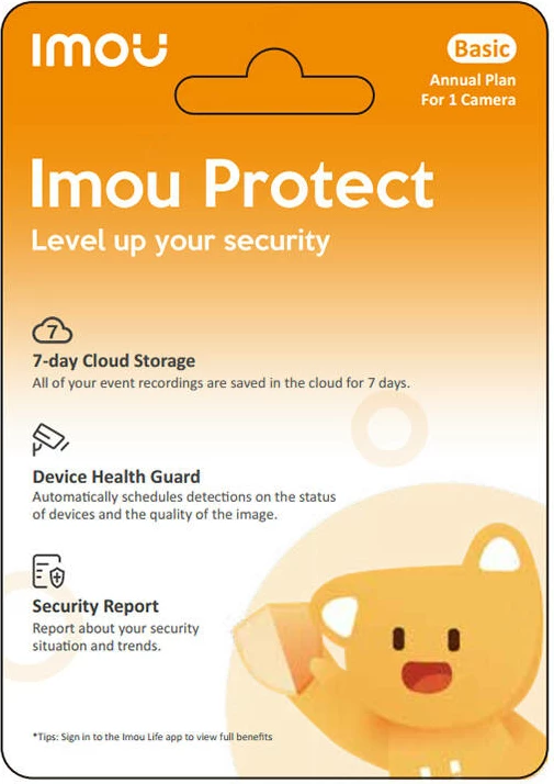 Kartelë dhuratë IMOU Protect Basic, Abonim vjetor për 1 kamerë