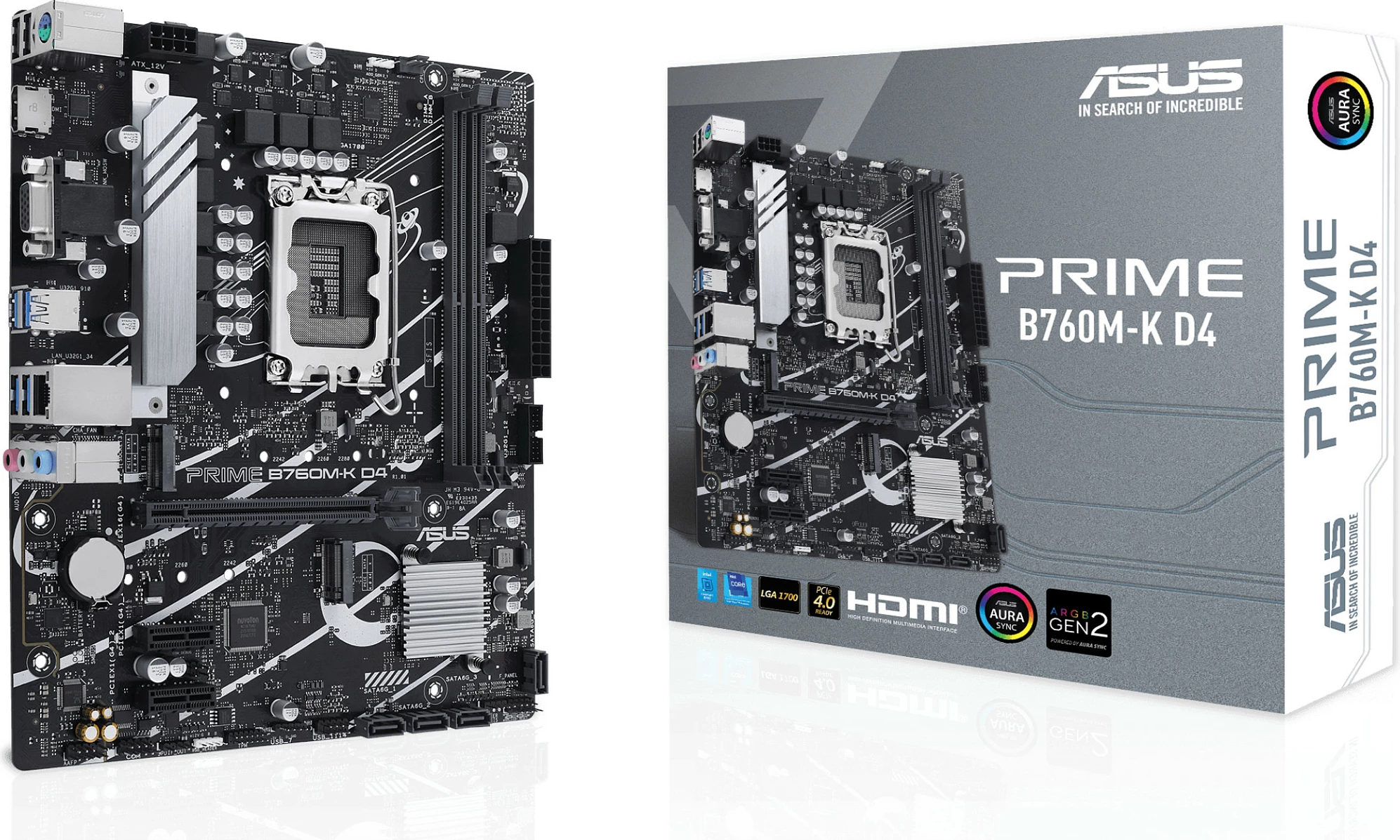 Pllakë amë ASUS PRIME B760M-K D4, LGA 1700, DDR4, micro ATX