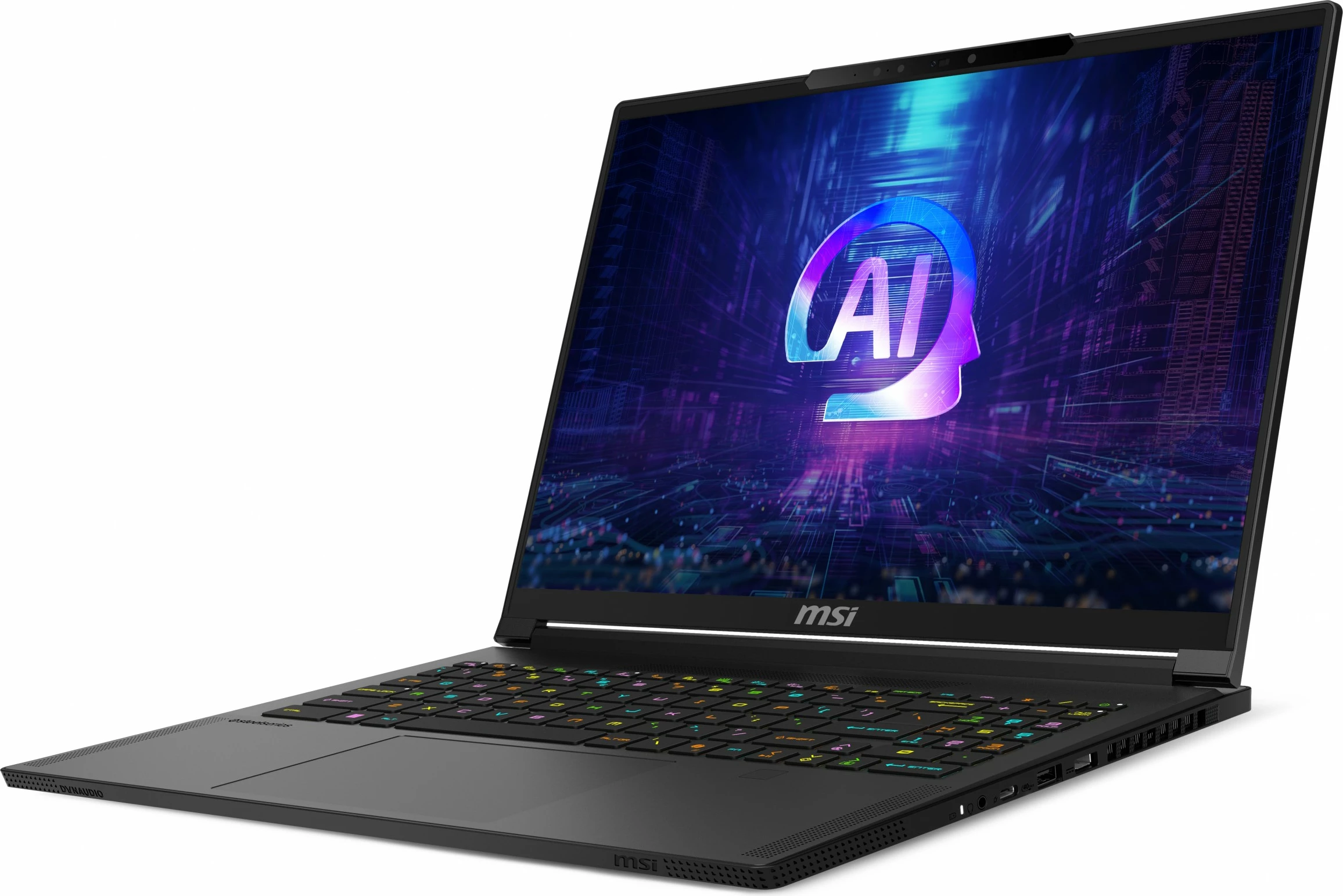 Laptop MSI Stealth A16 AI+ A3XWIG-043, Ryzen AI 9 HX 370, RTX 5080, 32GB RAM, 2TB SSD, 16 inch, e zezë