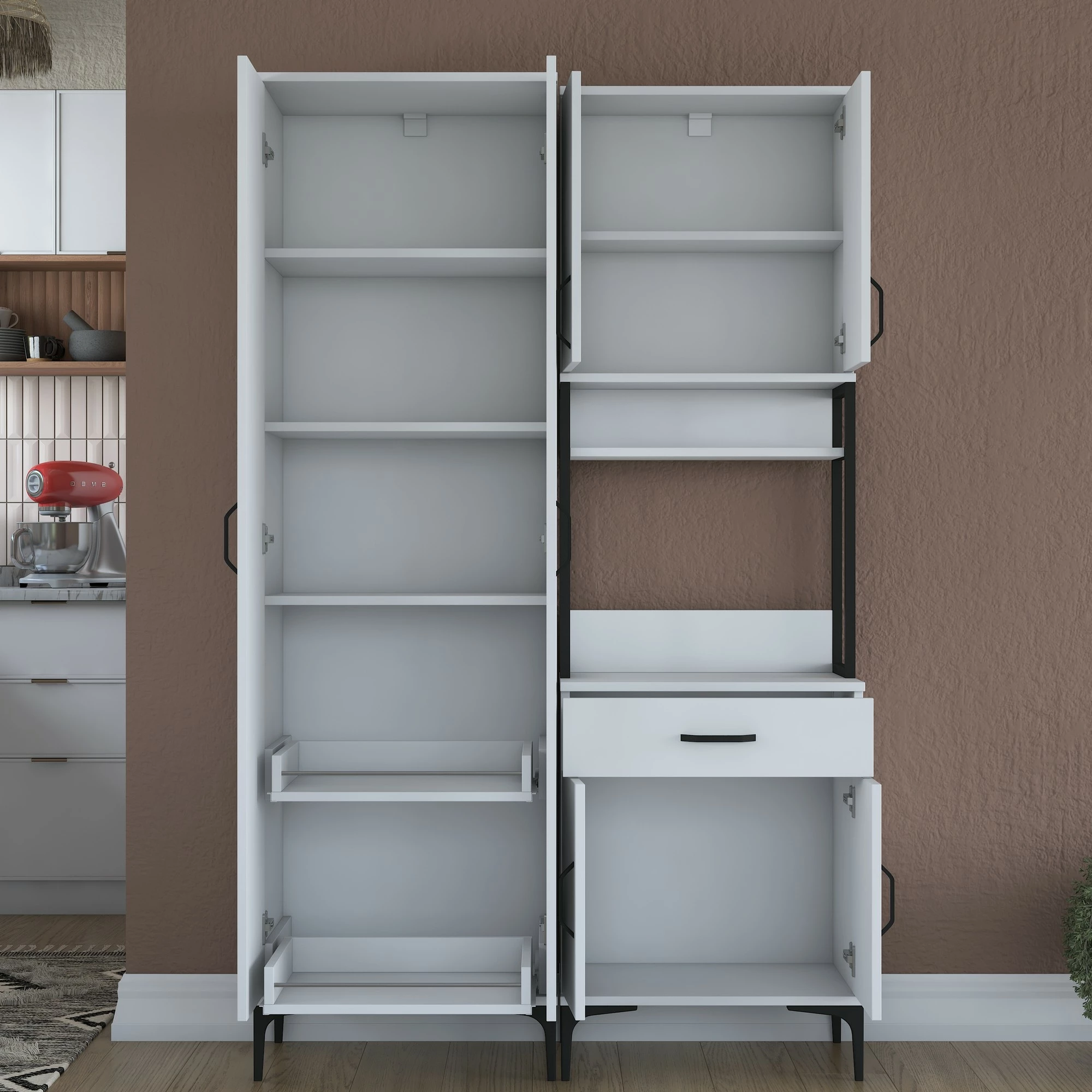 Dollap multifunksional, i bardhë, Hanah Home JE120 - 2966