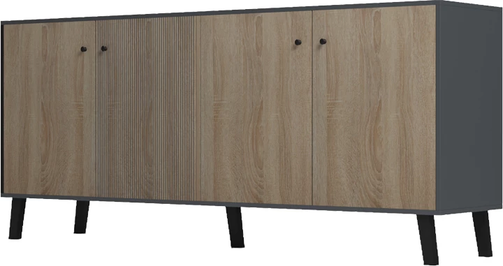 Bufe Tuscany, sonoma-antracit, 180x40x78.6cm