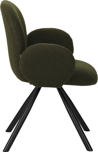 Karrige Garzele Inart, material teddy, këmbë metalike, 68x66x82.5cm