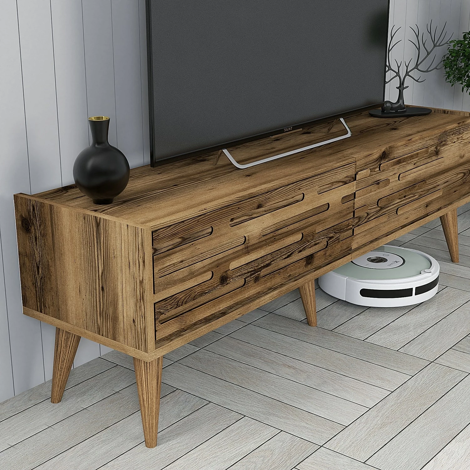 Njësi TV Valensiya, ngjyrë arre, 140 cm, Skye Decor