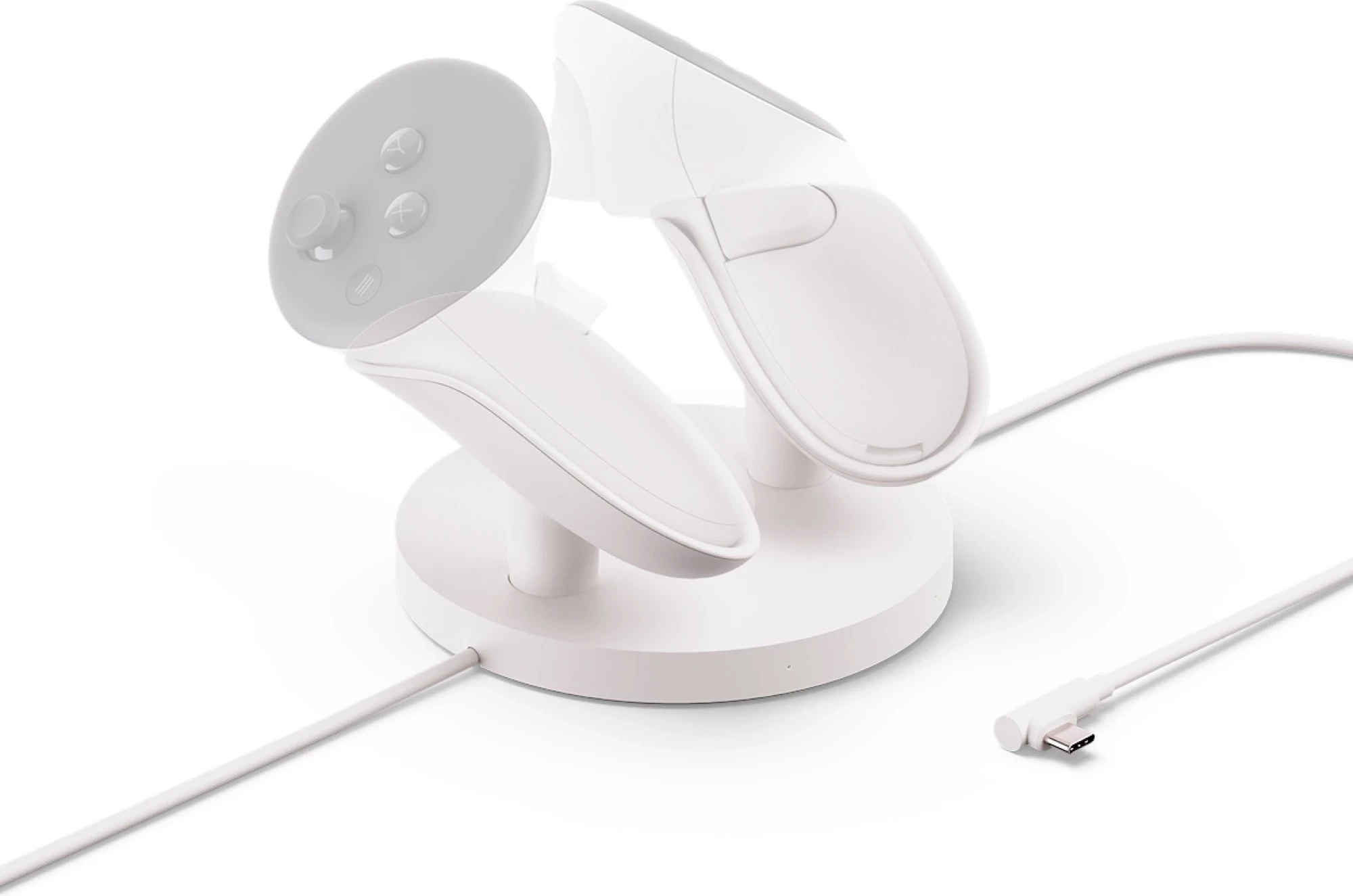 Dock karikimi META Quest 3/3S Compact, USB-C 18W, i bardhë, set me karikues 18W, kabllo të zgjatur dhe bateri Li-ion