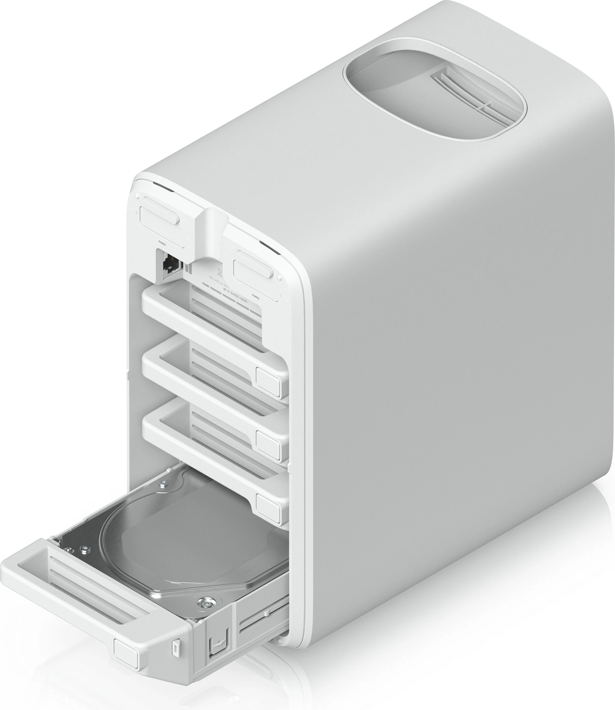 NAS sistem Ubiquiti UNAS-4-W, 4-bay, 4GB RAM, 2x M.2 NVMe, 2.5GbE, i bardhë