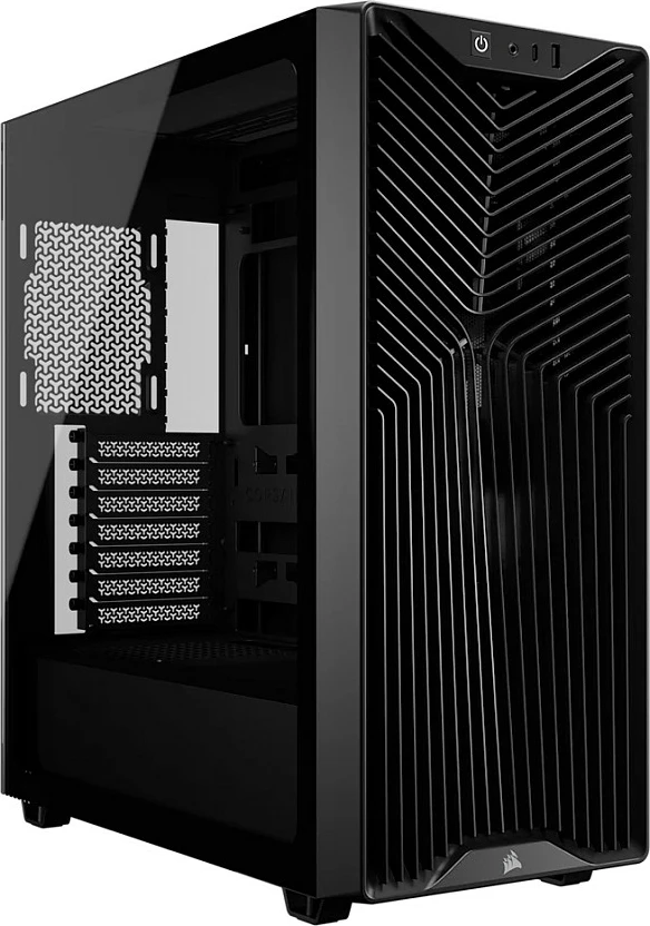 Kasë Corsair 3200D RS, Midi Tower, xham i kalitur, 3x120mm fanë, USB-C, e zezë