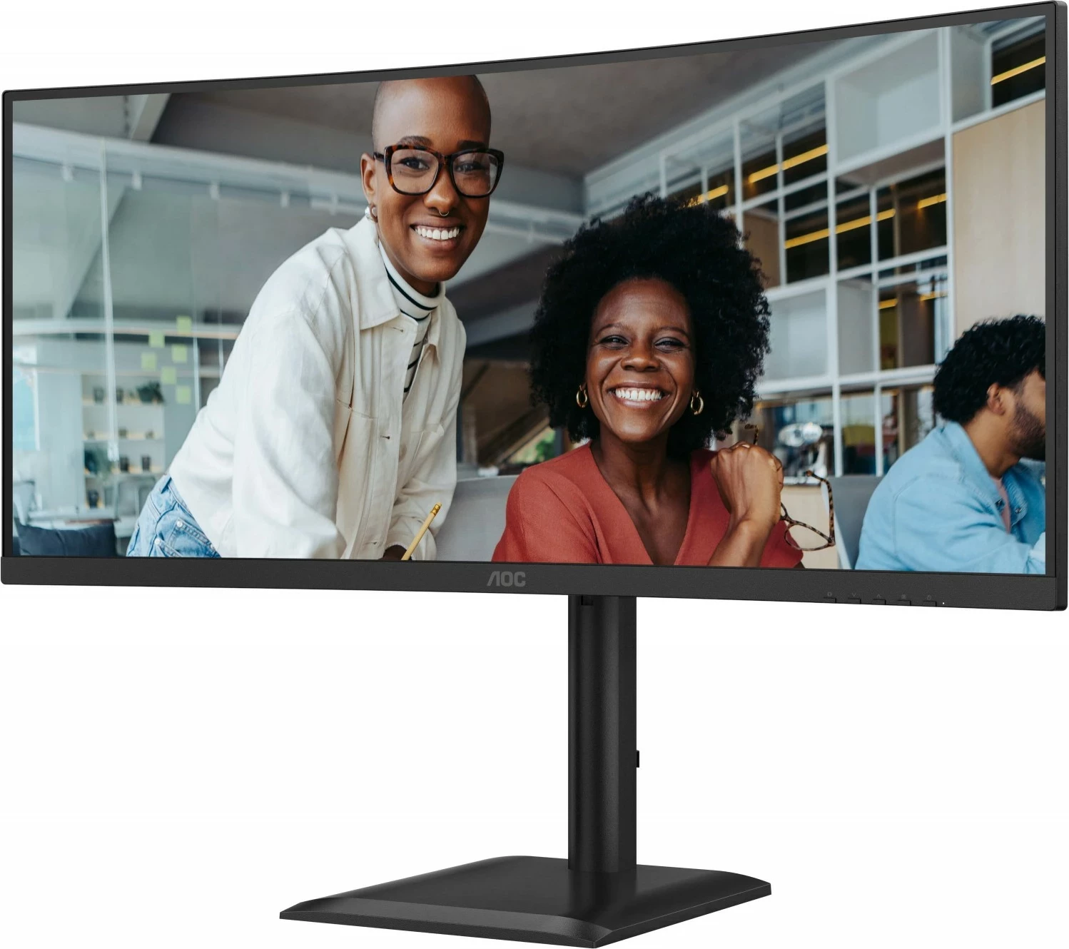 Monitor AOC CU34E4CV, 34 inç, UWQHD, 120Hz, VA, e zezë