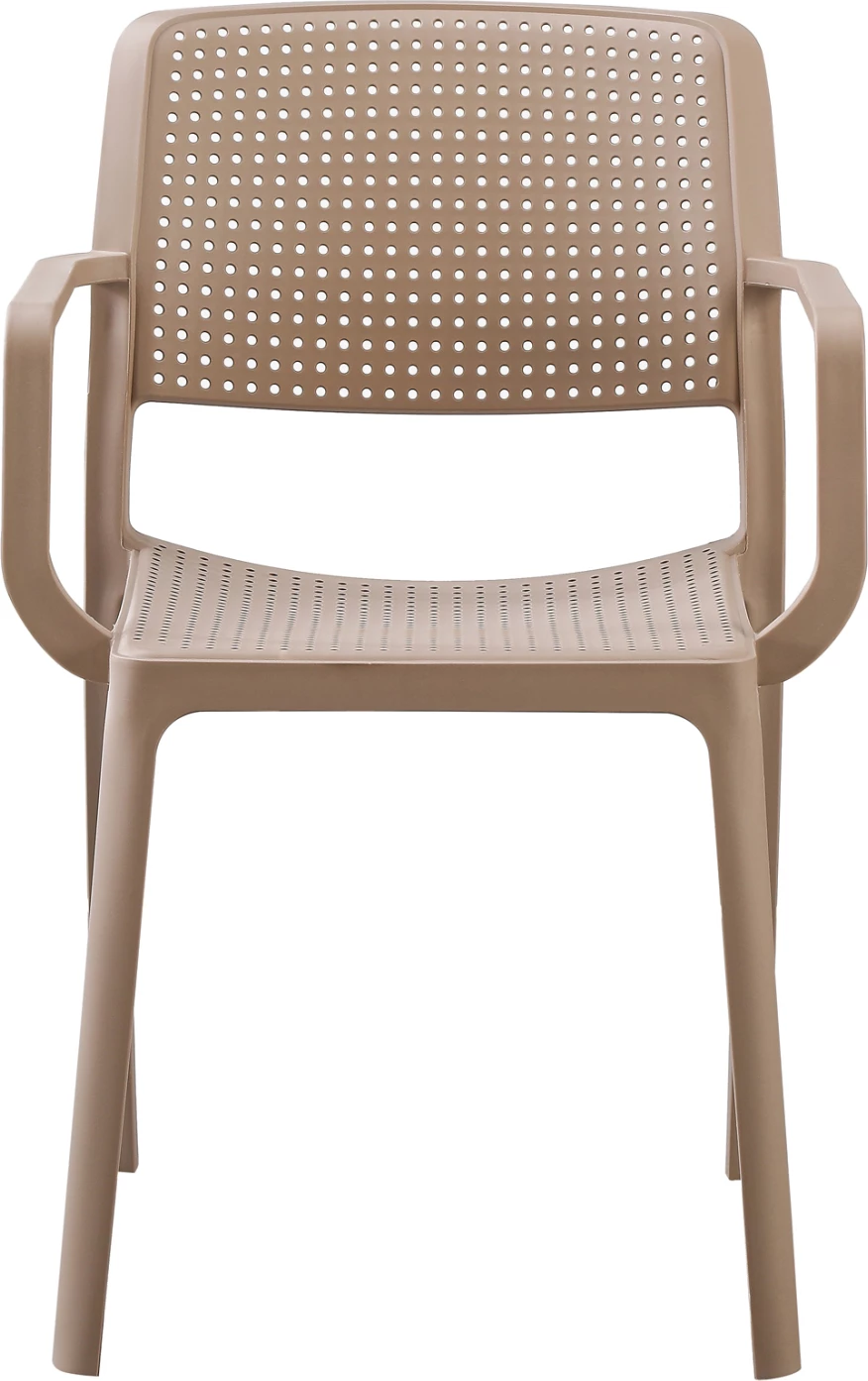 Karrige e jashtme COMFEE FH6102.04, polipropileni, ngjyrë kapuçino, 54x57x83H cm