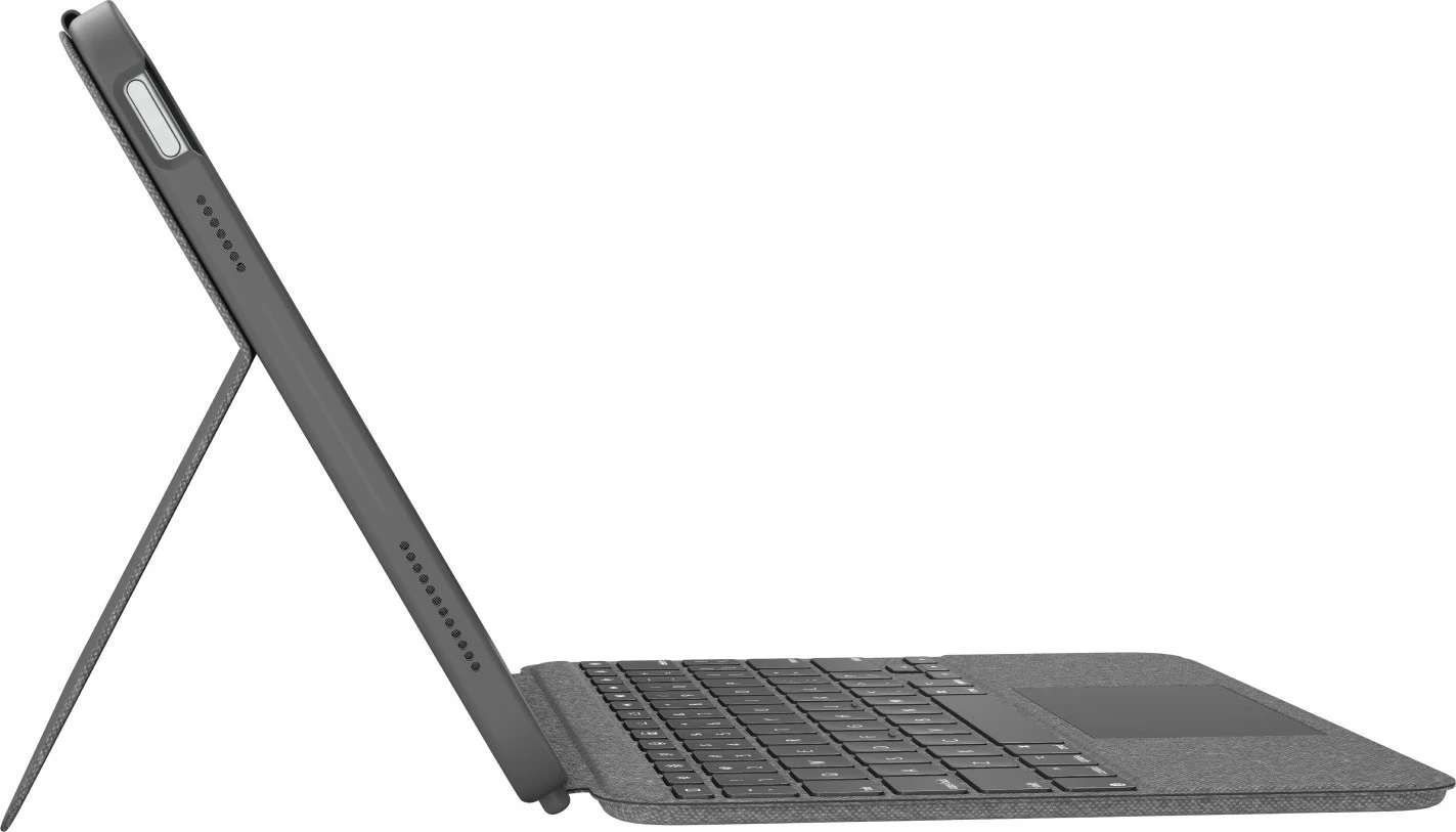 Tastierë me mbështjellës Logitech Combo Touch për iPad 10th gen, QWERTY, nordike, touchpad, gri