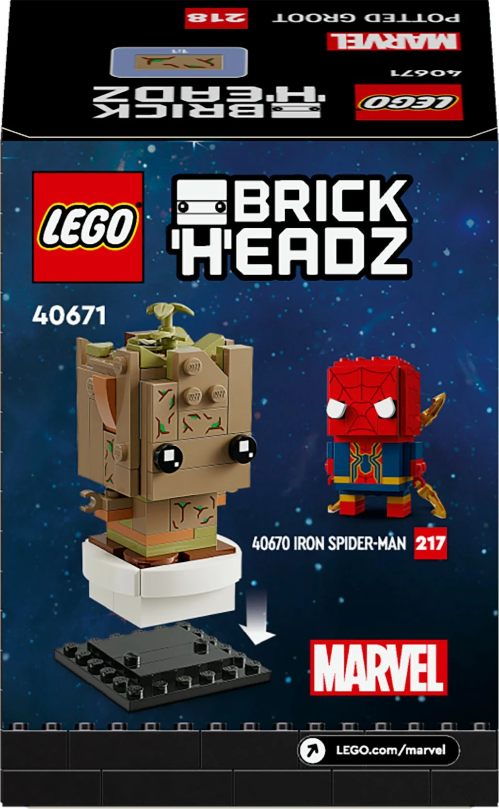 Set ndërtimi LEGO 40671, BrickHeadz, Potted Groot, shumëngjyrësh