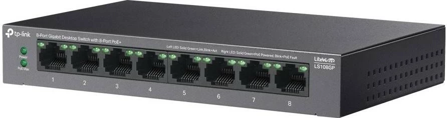 Switch TP-Link LS108GP, 8 porte, PoE