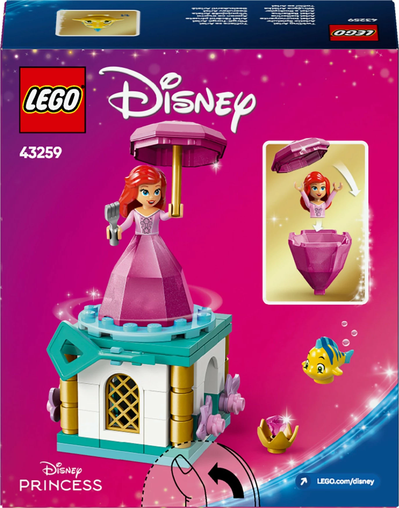 Set ndërtimi LEGO Disney Princess 43259 Arielle, 93 pjesë, multikolor