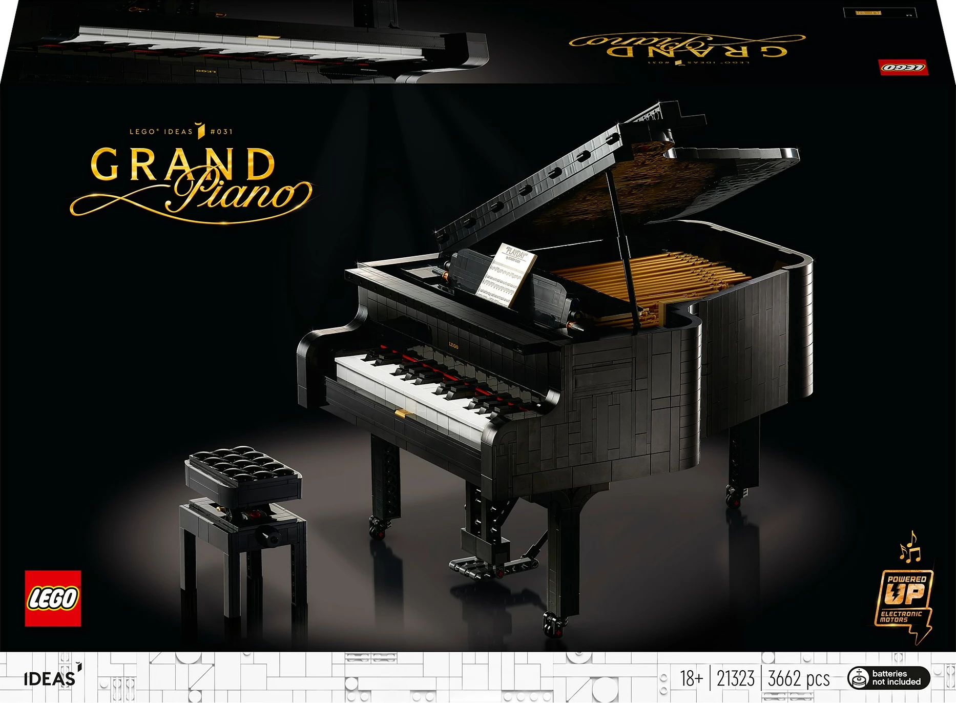 Set ndërtimi LEGO Ideas Grand Piano 21323, 3662 pjesë, Multikolor