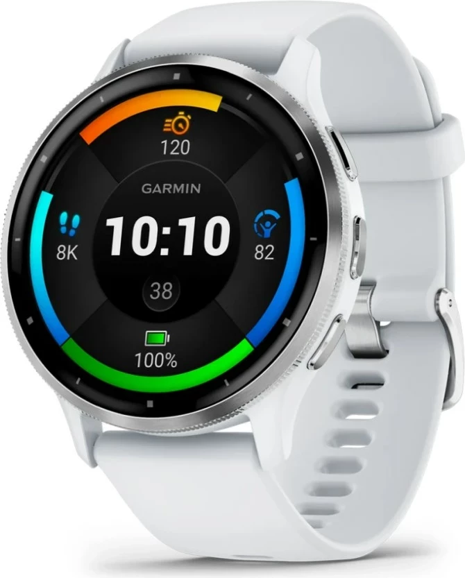 Smartwatch Garmin Venu 3, 45 mm, AMOLED, GPS, Wi-Fi, Bardhë