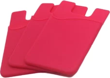 Mbështjellës kartelash Hurtel për pjesën e pasme të telefonit, silikon, e kuqe