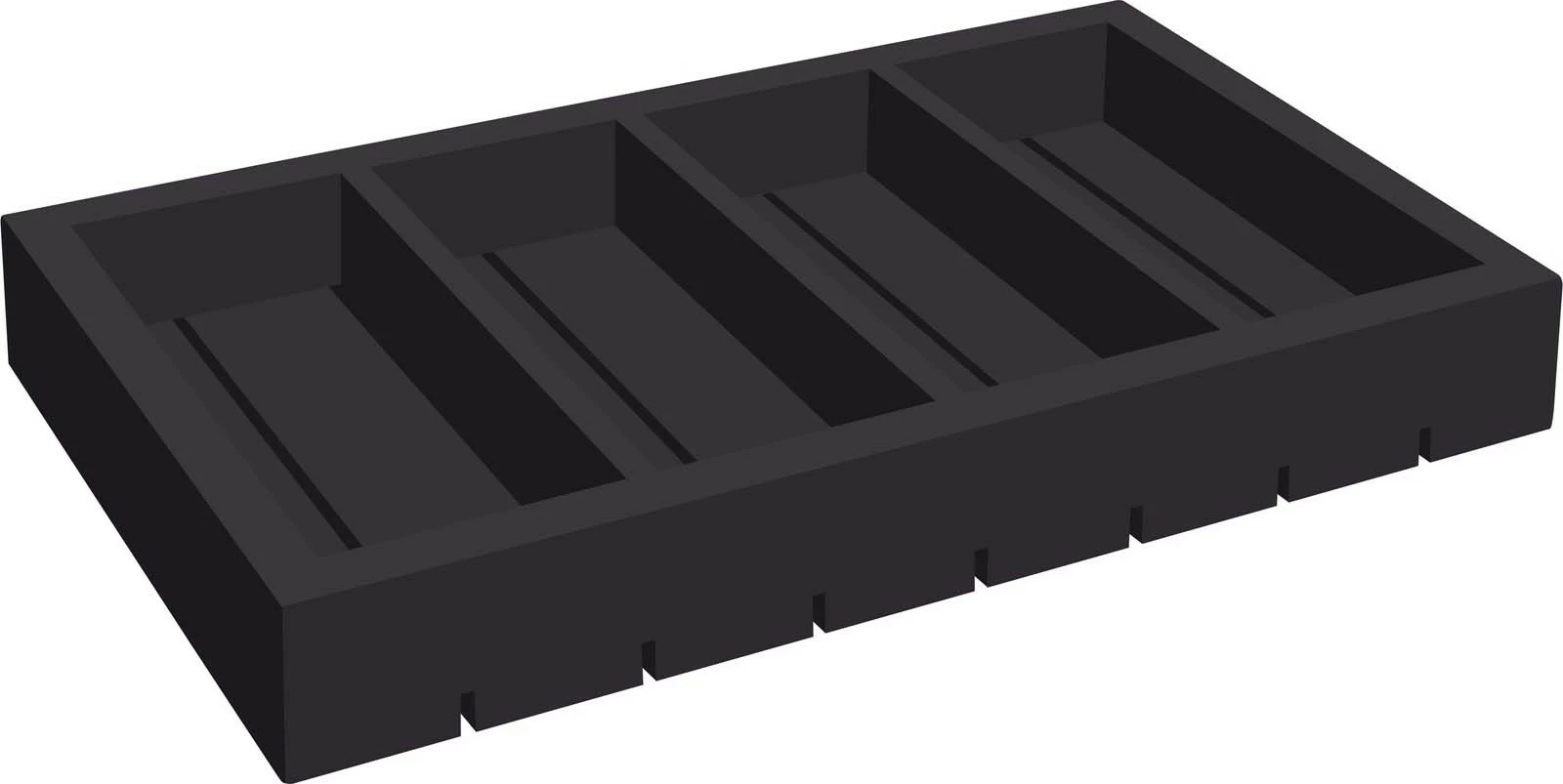 Mbajtëse takëmësh druri, Fine Dine, Madeira Black, 530x325x65 mm, e zezë