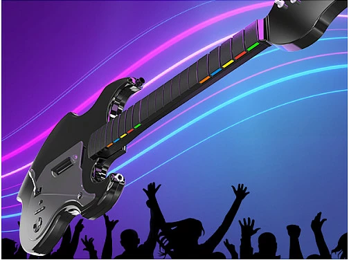 Kontroller kitarre PDP Riffmaster, wireless, për PC/PS4/PS5, 36h, e zezë/gri