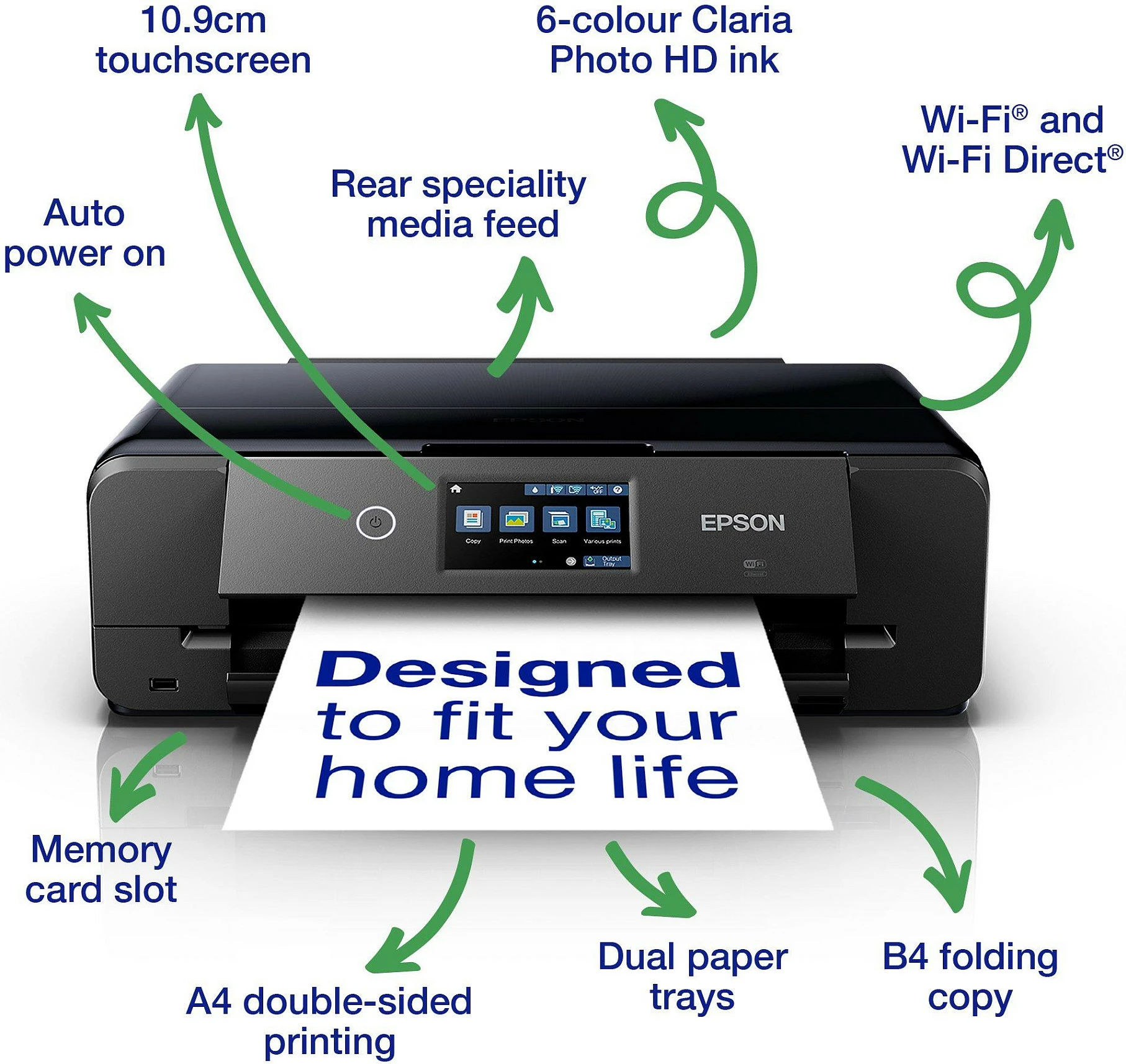 Printer multifunksional Epson Expression Photo XP-980, inkjet, A3, Wi‑Fi/Ethernet, duplex, i zi
