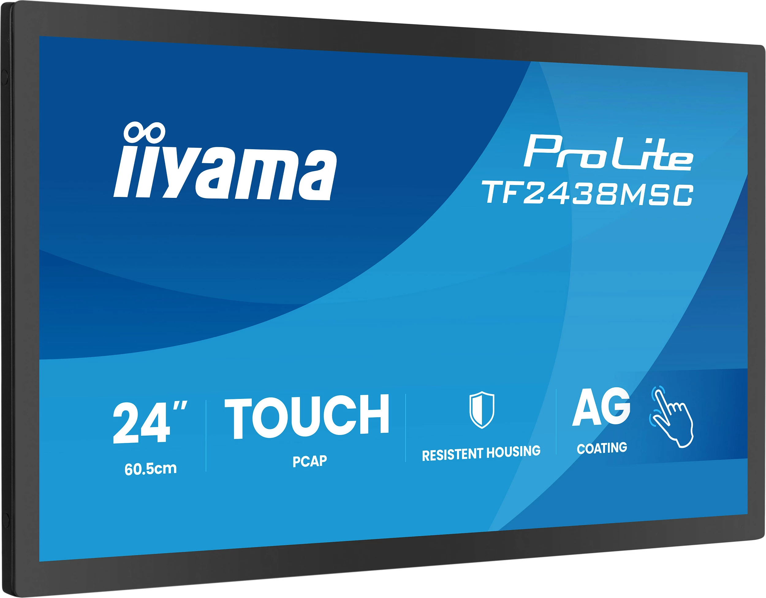 Monitor touch iiyama ProLite TF2438MSC-B2, 23.8" IPS, FHD 1920x1080, 120Hz, 10-point, i zi