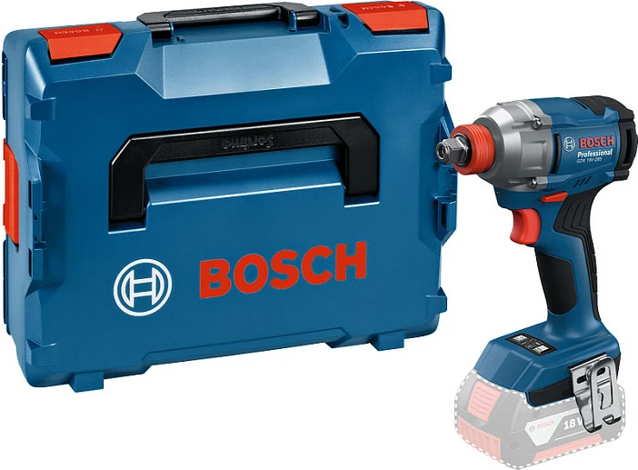 Shrauber goditës me bateri Bosch Professional GDX 18V-285, 18V, solo, në L-BOXX, kaltër/kuqe
