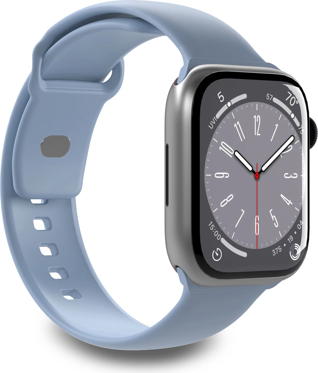 Rrip silikoni për Apple Watch Puro Icon, 42/44/45/49mm, 2 copa, kaltër