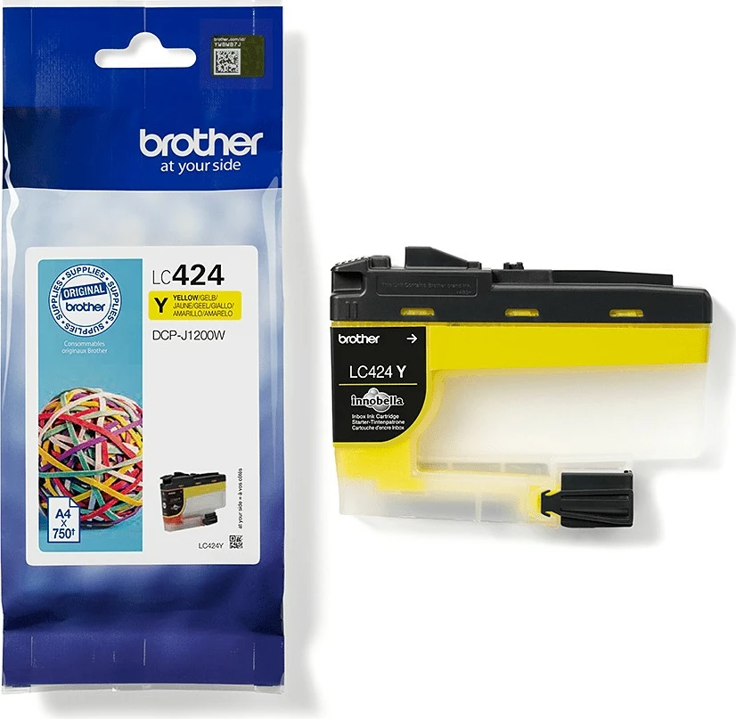 Toner Brother LC424Y, verdhë, 750 faqe