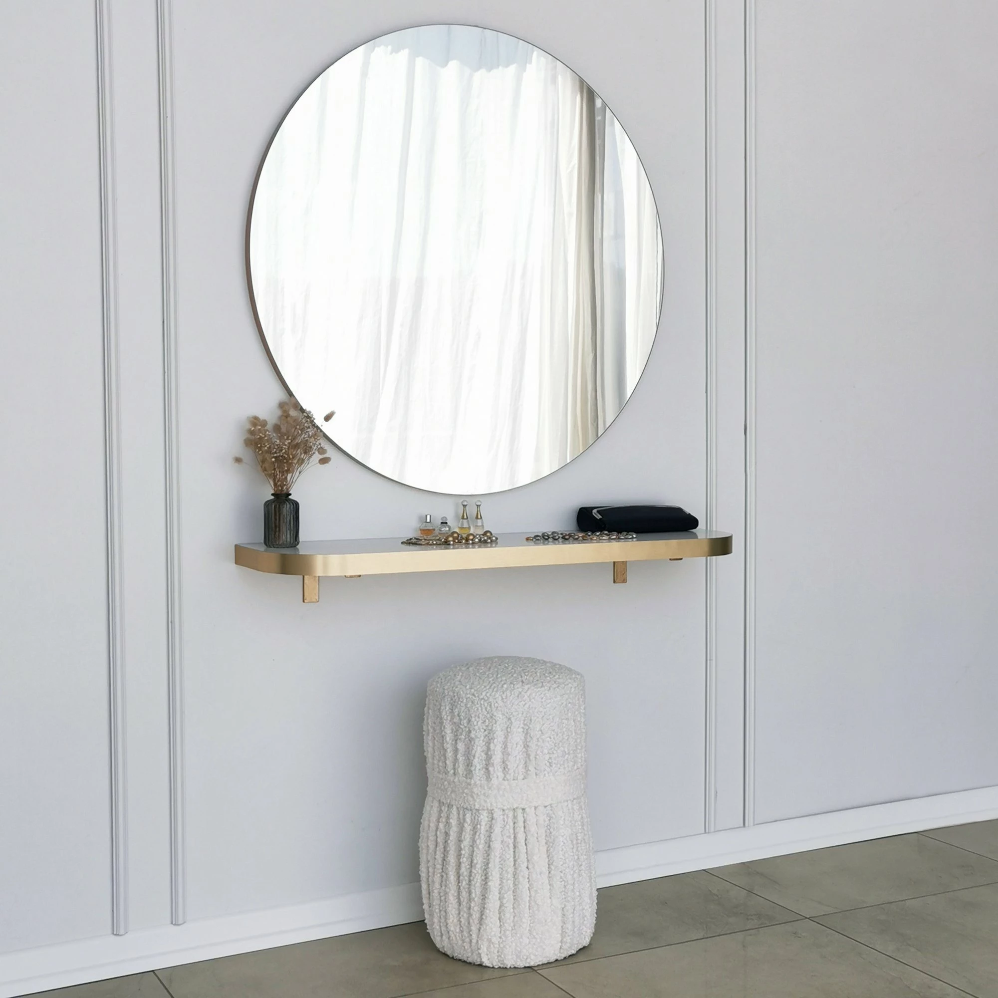 Pasqyrë e artë, Hanah Home, 90cm