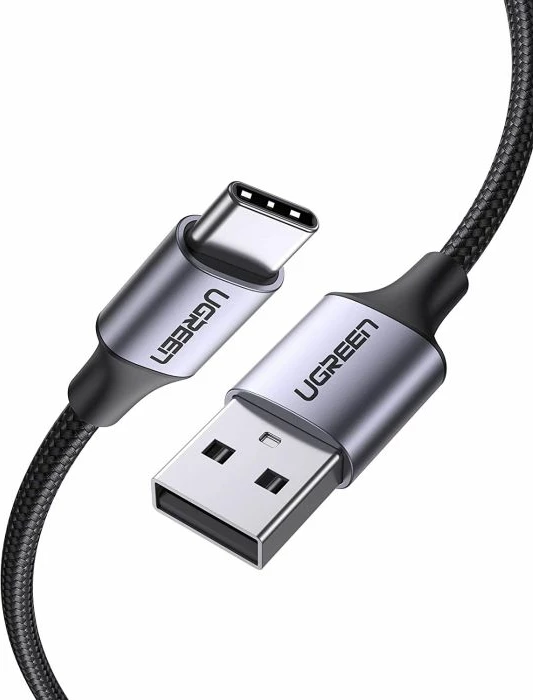 Kabllo USB 2.0 A në USB-C UGREEN 60124 0.25 m e zezë (polybag)