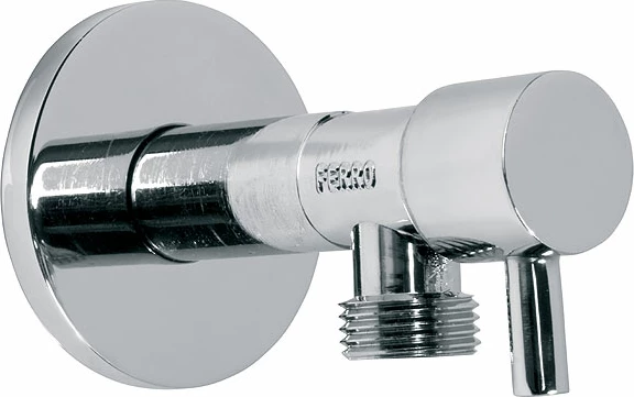 Valvul këndore Ferro Z1234C 1/2" x 3/4" me kokë qeramike, krom