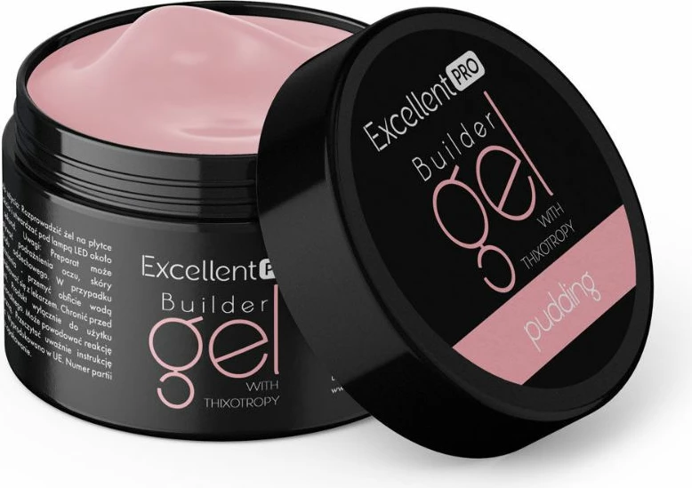 Xhel ndërtues për thonj Excellent PRO Builder Gel With Thixotropy pudding, 15g