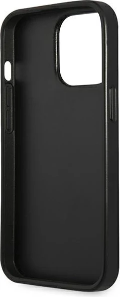 Mbështjellës Guess Saffiano Triangle Logo për iPhone 13 Pro Max 6.7", argjend