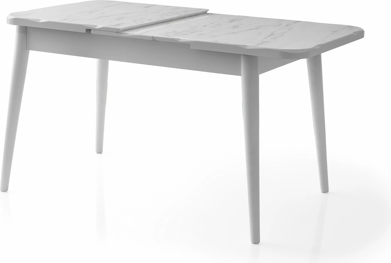 Tavolinë ngrënieje zgjatëse, ngjyrë e bardhë, Skye Decor, Crea - 2942
