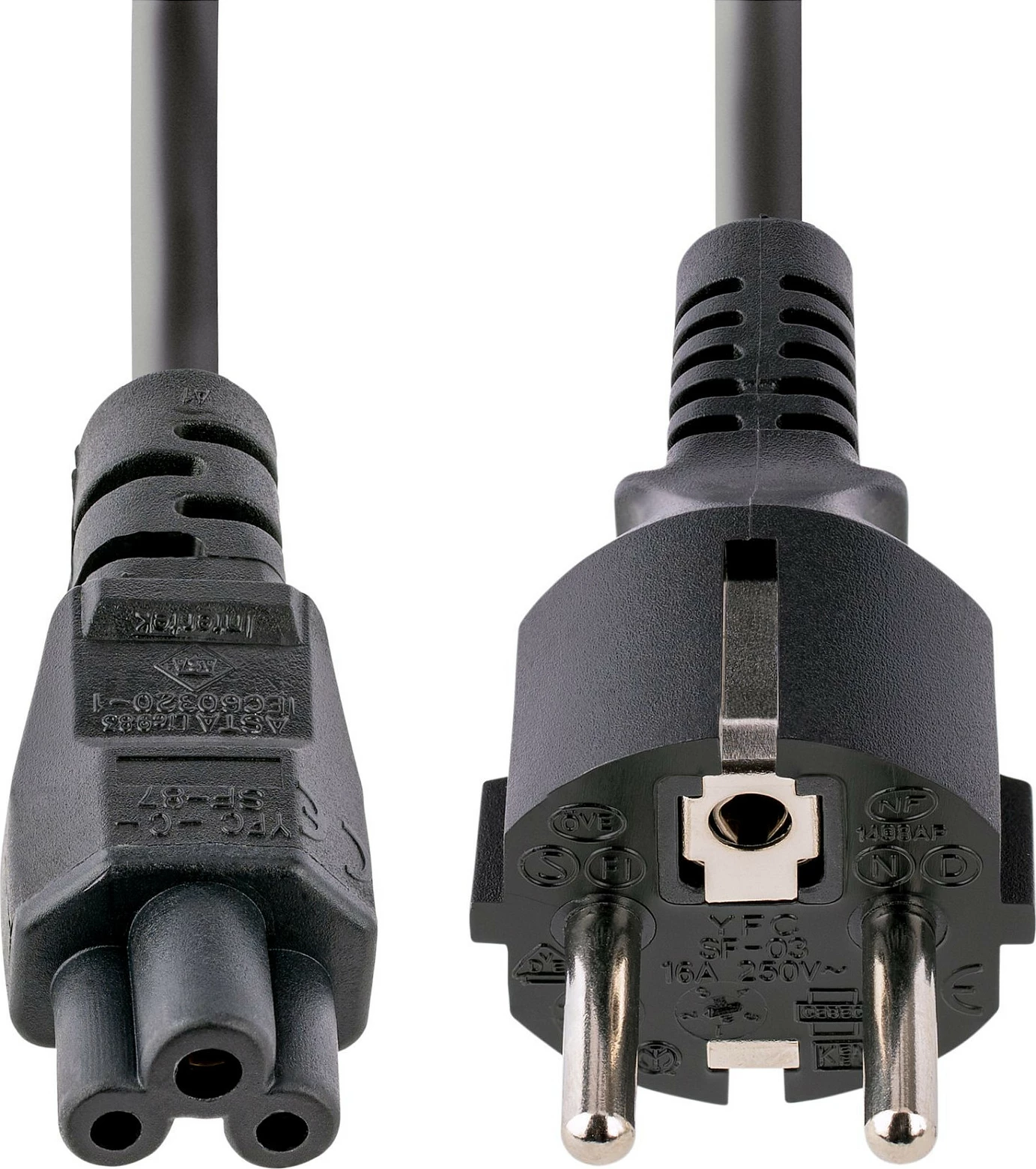 Kabllo rryme për laptop StarTech 753E-3M-POWER-LEAD, 3m, Schuko në C5, 2.5A 250V, e zezë