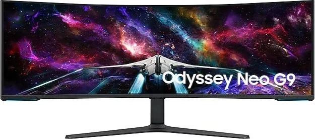 Monitor Samsung Odyssey Neo G9 G95NC, 57", VA i lakuar, Dual UHD, 1ms, 240Hz, HDR10+, bardhë-zi