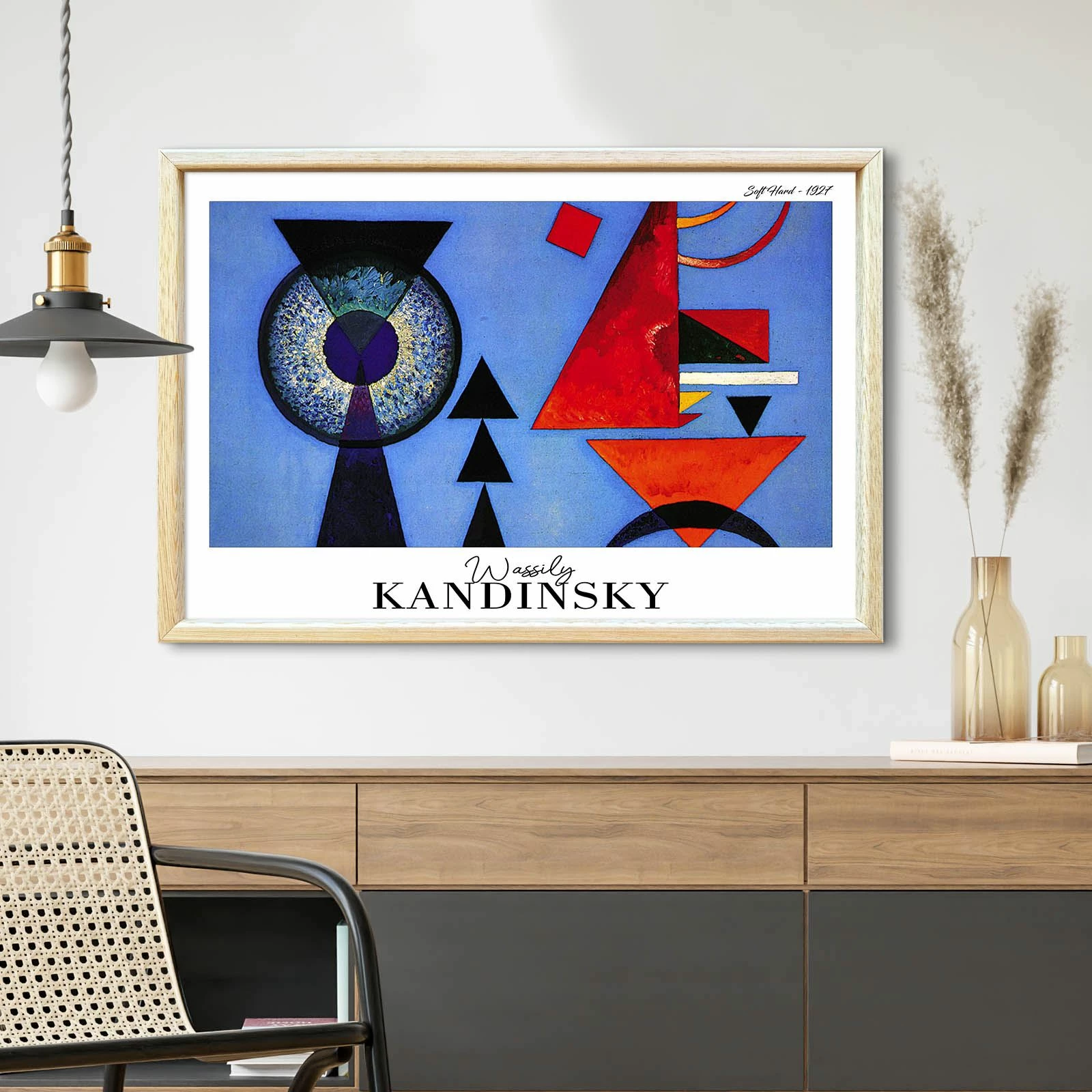 Pikturë dekorative me kornizë, Wallity, 4262AHSKANDINSKY-029, shumëngjyrëshe, 42x62cm