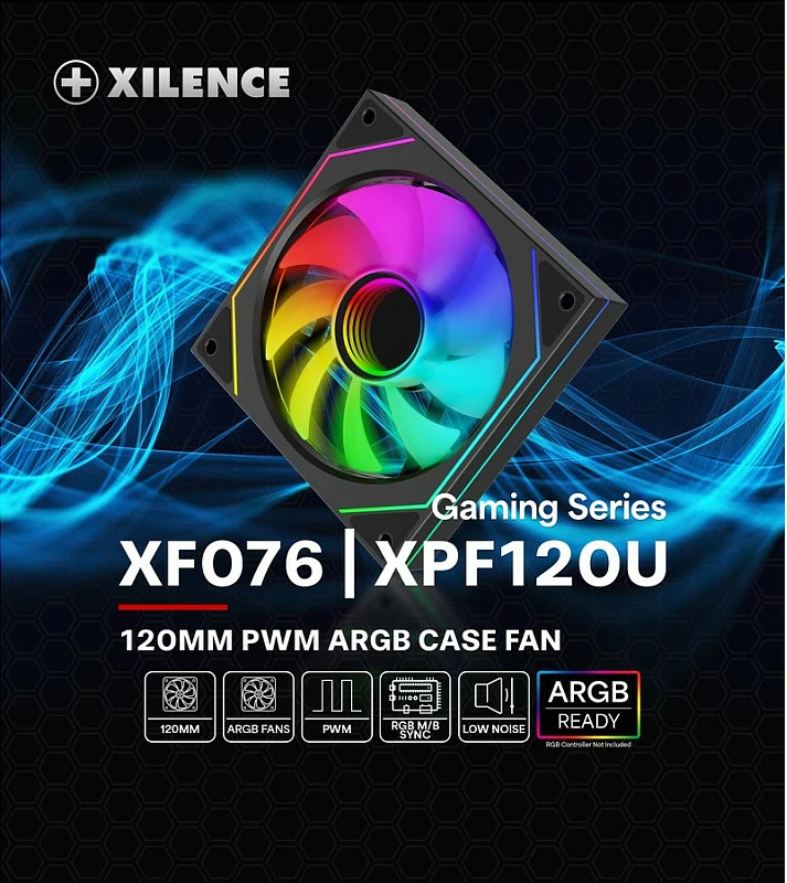 Ventilator kasë Xilence XF762, 120mm, PWM, ARGB Infinity Mirror, i zi