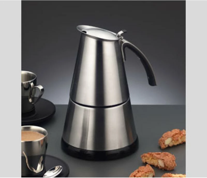 makinë espresso automatike Rommelsbacher ElPresso mini EKO 364/E, kompakte 150 x 150 x 230 mm, trup çelik inox, argjend/zezë