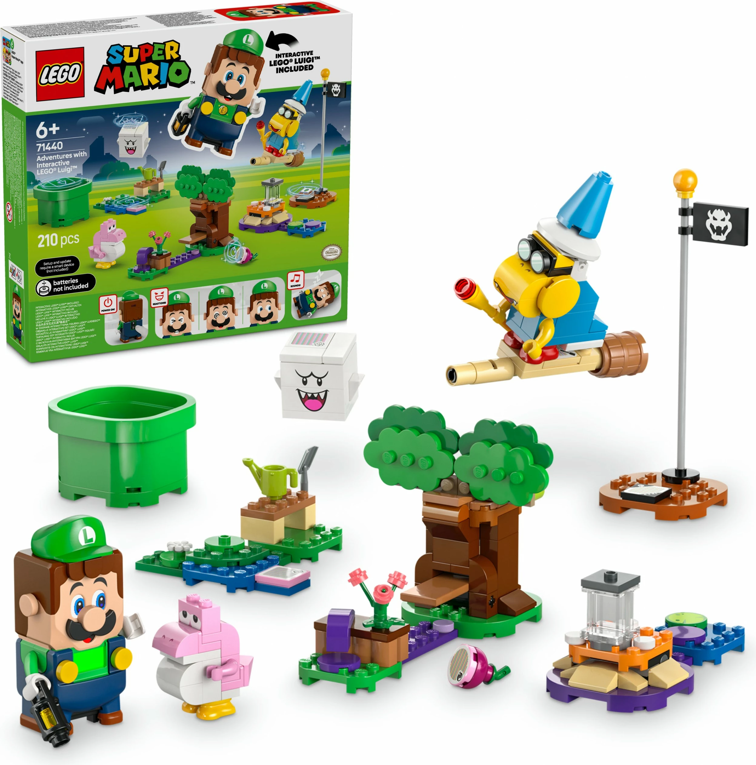 Set ndërtimi LEGO Super Mario 71440 me Luigi interaktiv, 210 pjesë, shumëngjyrësh