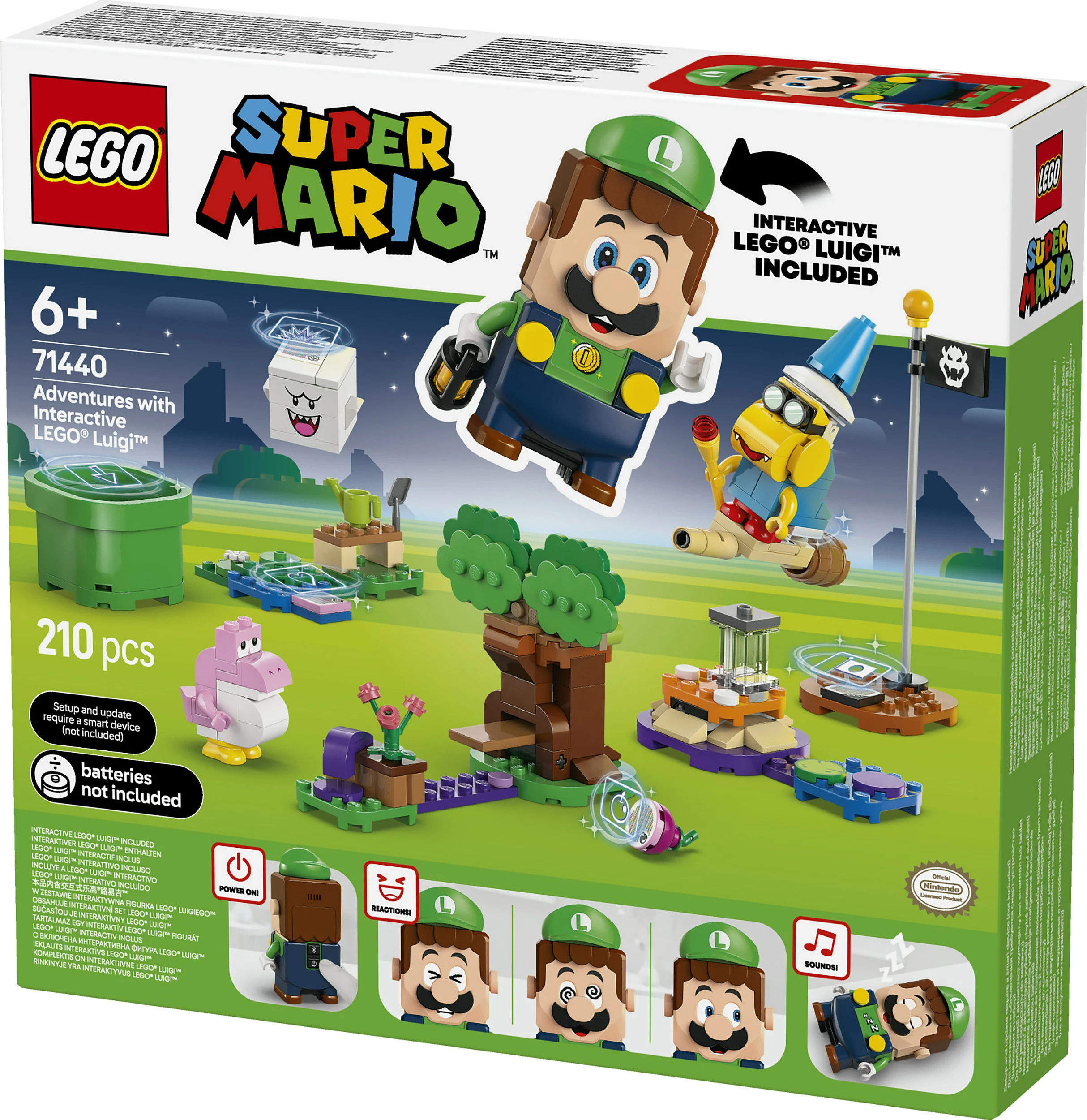 Set ndërtimi LEGO Super Mario 71440 me Luigi interaktiv, 210 pjesë, shumëngjyrësh