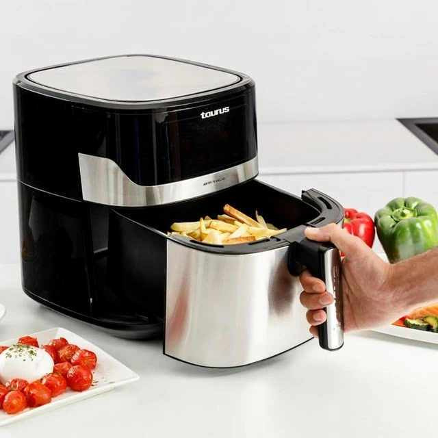 Fritezë me ajër Taurus Air Fry 7S Wall HD, 6.5L, 1600W, E zezë/Inox