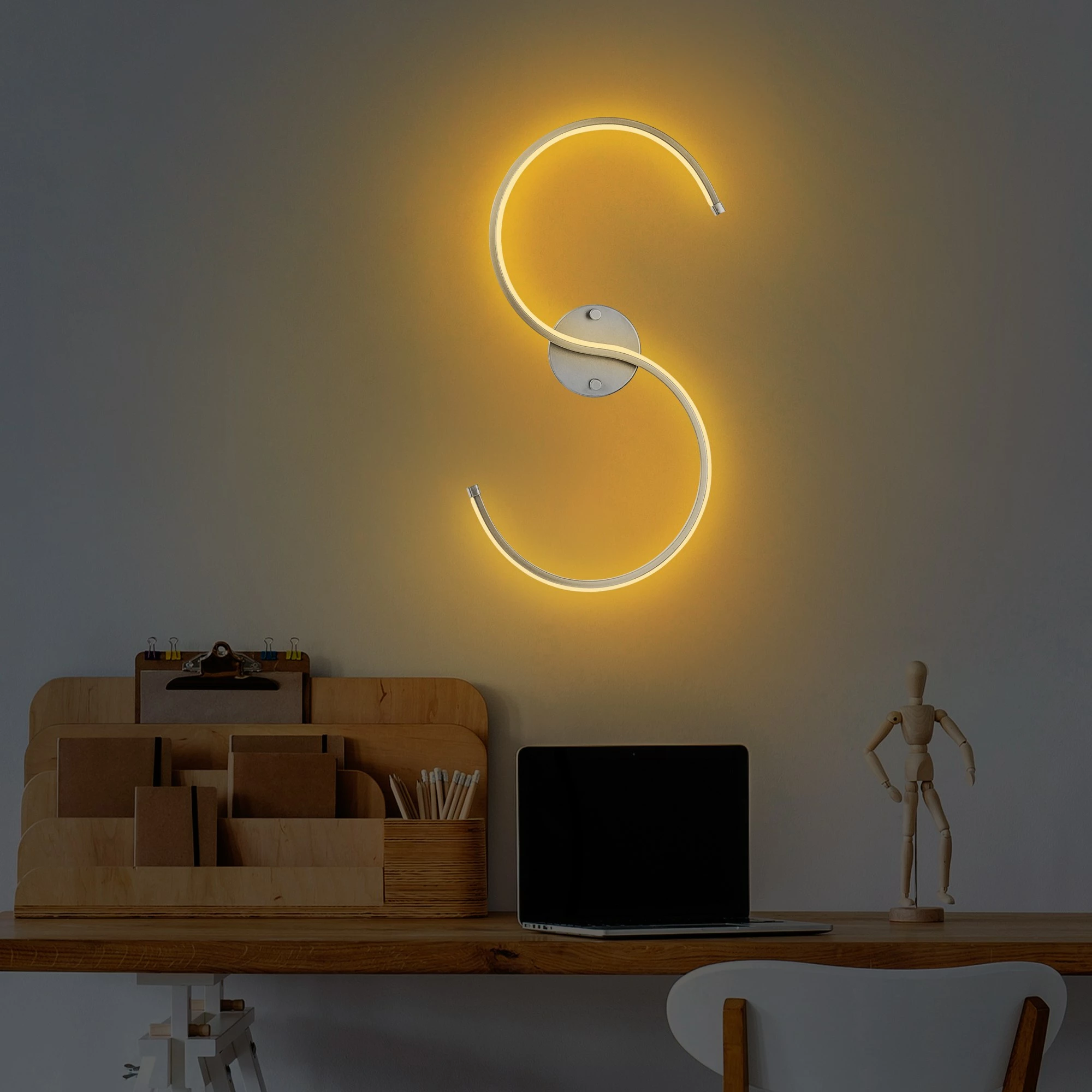 Llambë muri Opviq, Es - 13582, krom, LED, 25x56x5cm