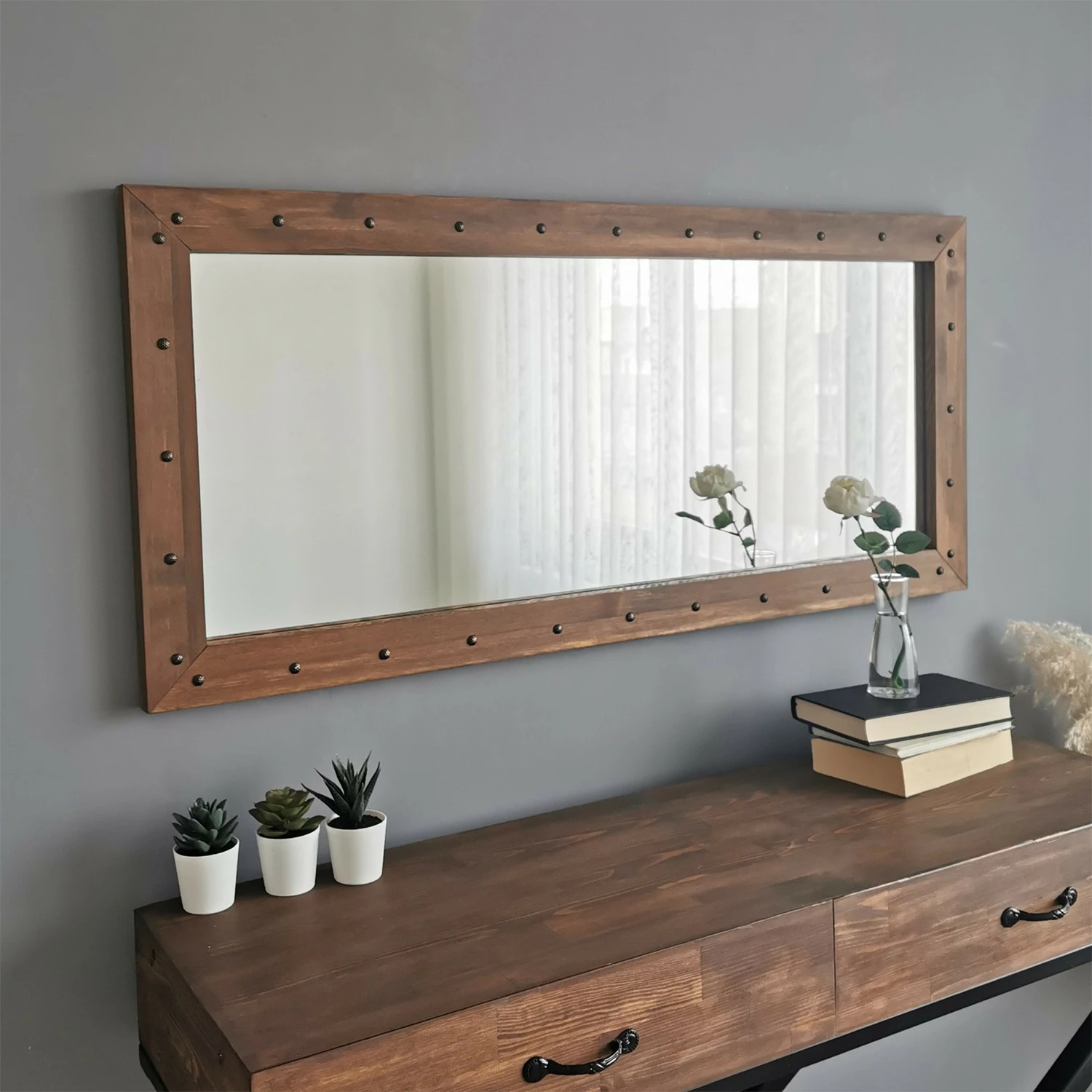 Pasqyrë Hanah Home, ngjyrë arre, Z11050CV, 110x50x3 cm