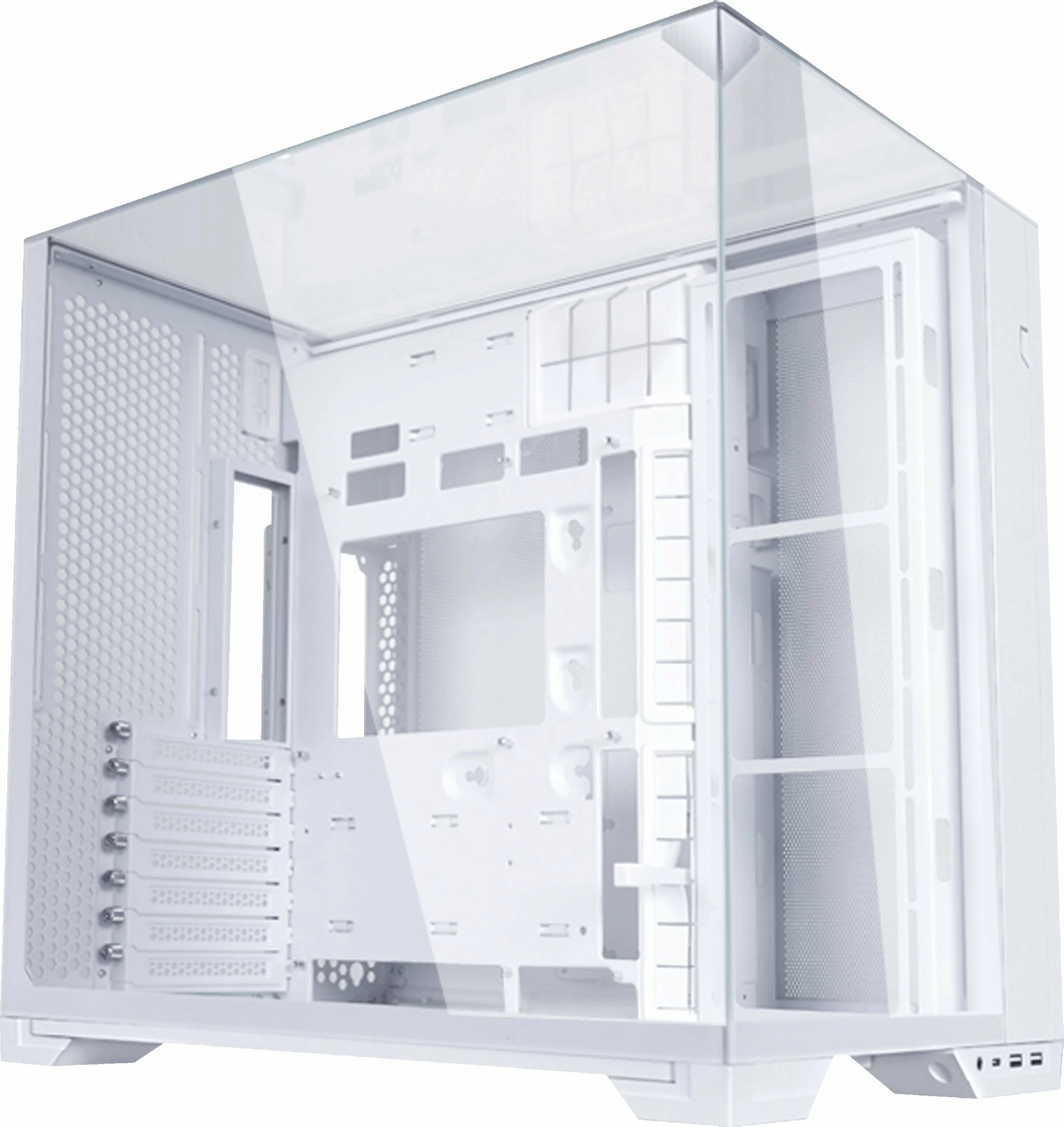 Kasë Lian Li O11 Vision Compact O11VPW Midi Tower, e bardhë
