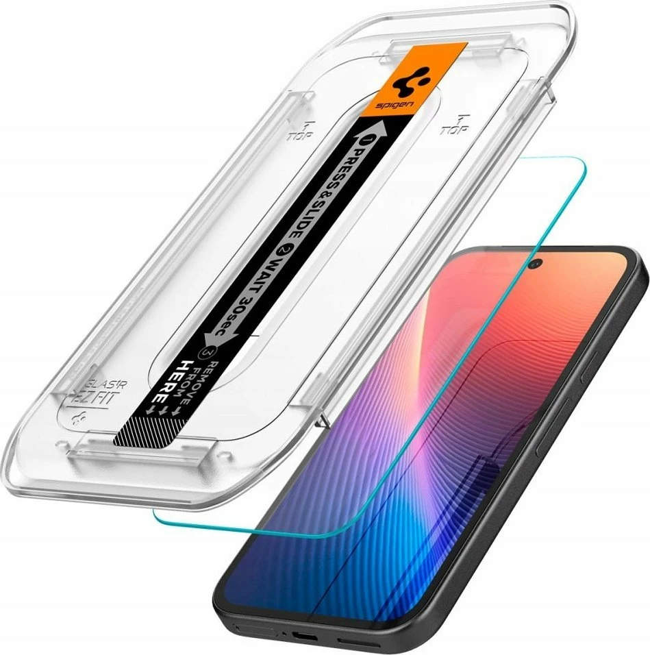 Xham i kalitur Spigen Glas.tR EZ Fit për Google Pixel 9A 9H 0.58mm i tejdukshëm, 2 copë
