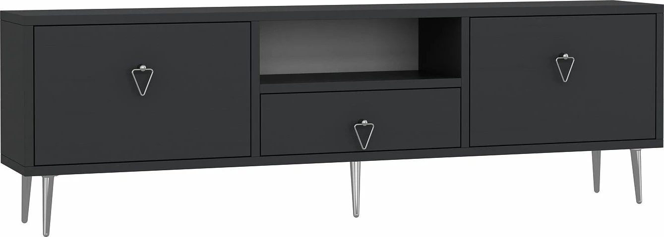 Komodë TV Skye Decor, anthracite, silver, 1306-DROP-1