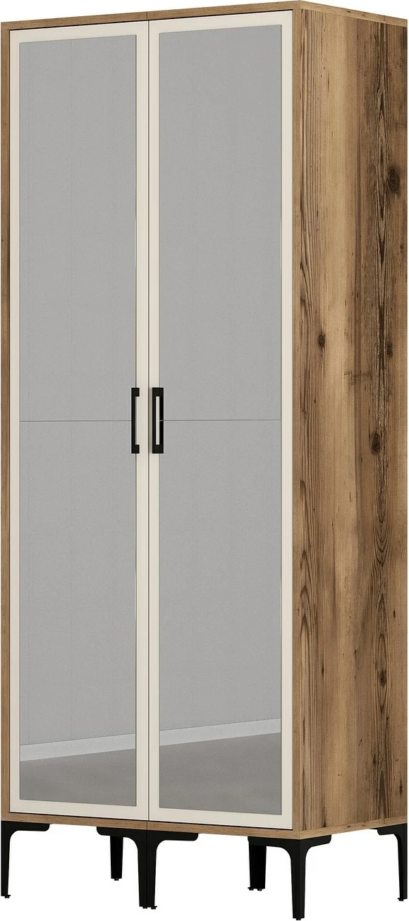 Dollap Skye Decor, ngjyrë arre dhe krem, Kumsal RR