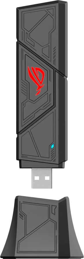 Adapter Wi‑Fi USB ASUS ROG USB-BE92 BE6500, tri-band WiFi 7 2.4/5/6GHz, USB 3.0, Type-A/Type-C, WPA3, i zi